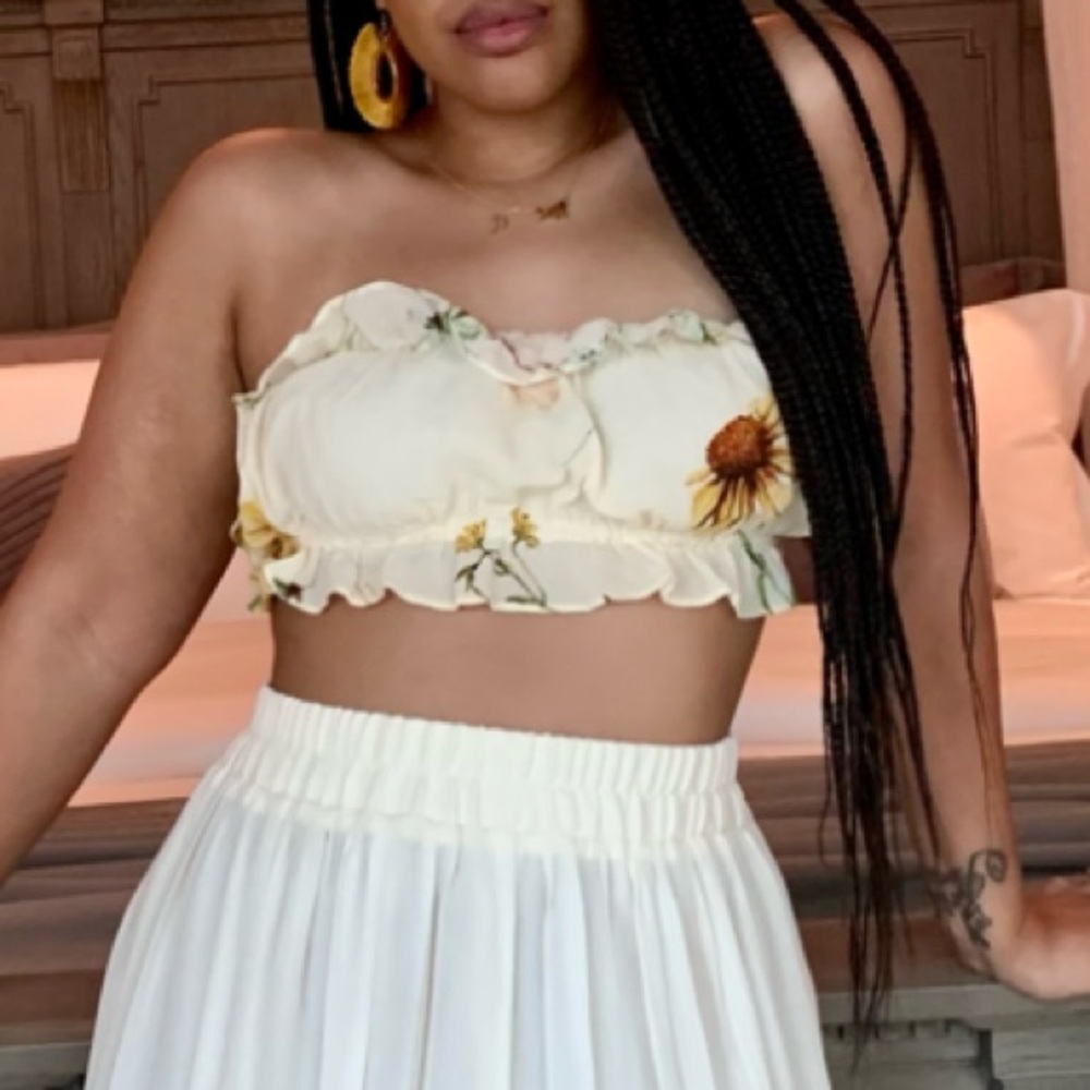 H&M Sunflower Spring/Dummer Cream Tube Top - XS
